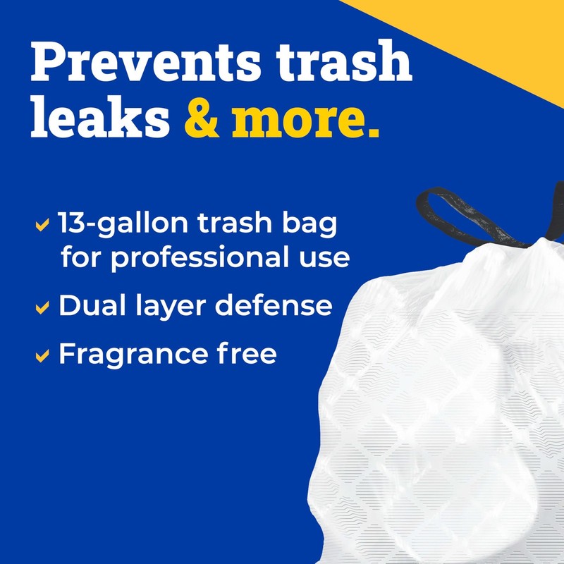 CloroxPro Glad ForceFlex Tall Drawstring Trash Bags 13 Gal 100 Ct gallery