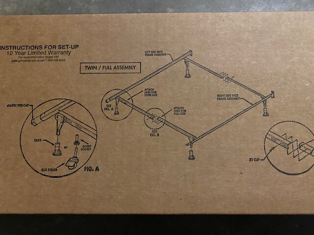GLIDEAWAY TWIN / FULL ADJUSTABLE METAL BED FRAME (NEW) gallery