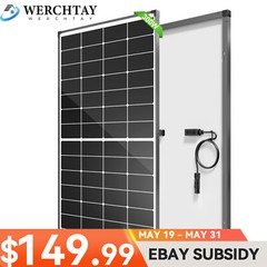 300W Watt Monocrystalline Solar Panel 12V Charging RV Camping Home Off-Grid Boat