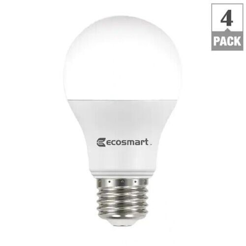 EcoSmart 60-Watt Equivalent A19 Non-Dimmable LED Light Bulb Soft White (4-Pack) gallery