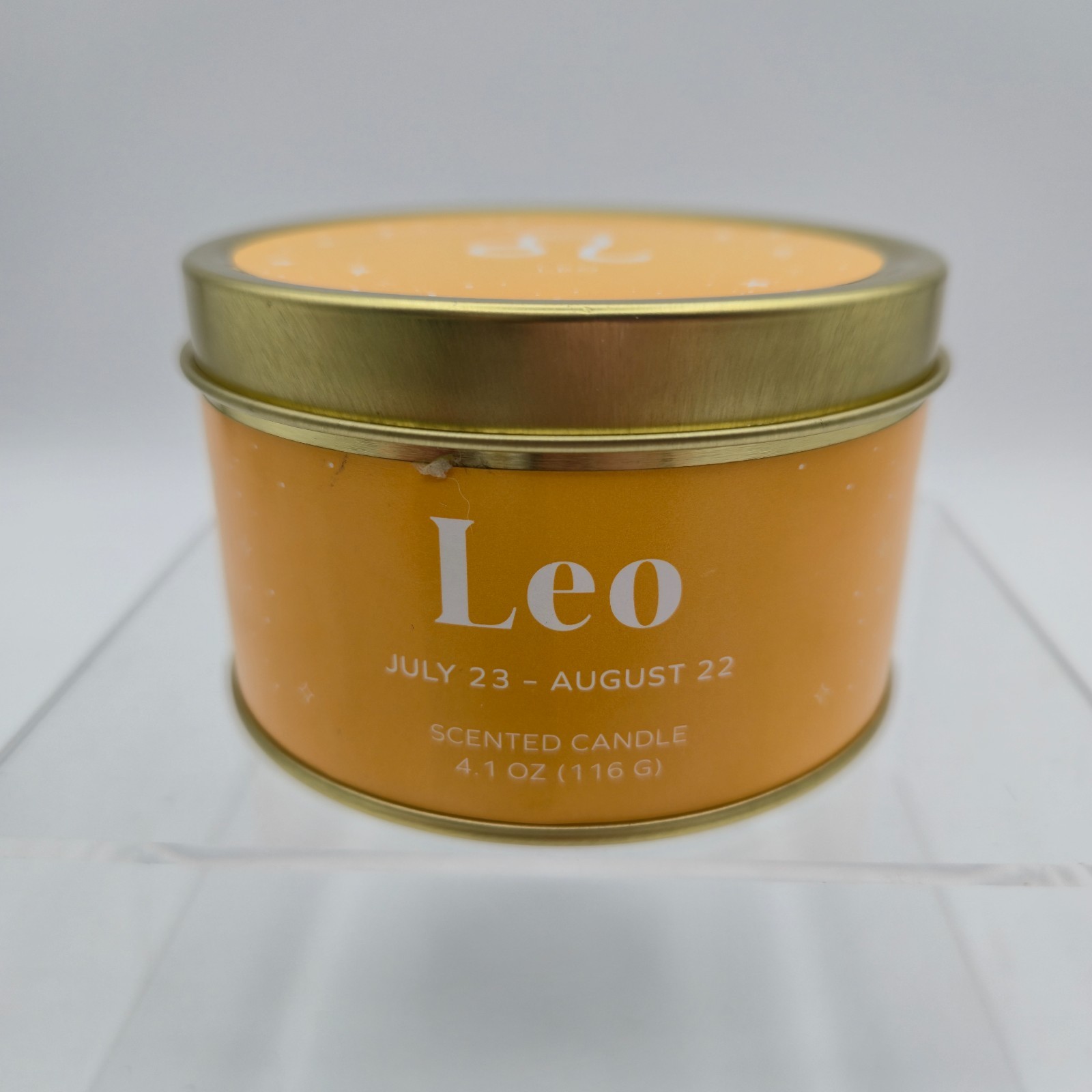 PLACE & TIME EVERY DAY Leo Zodiac Scented Candle Sugared Citrus 4.1 oz Tin NEW gallery