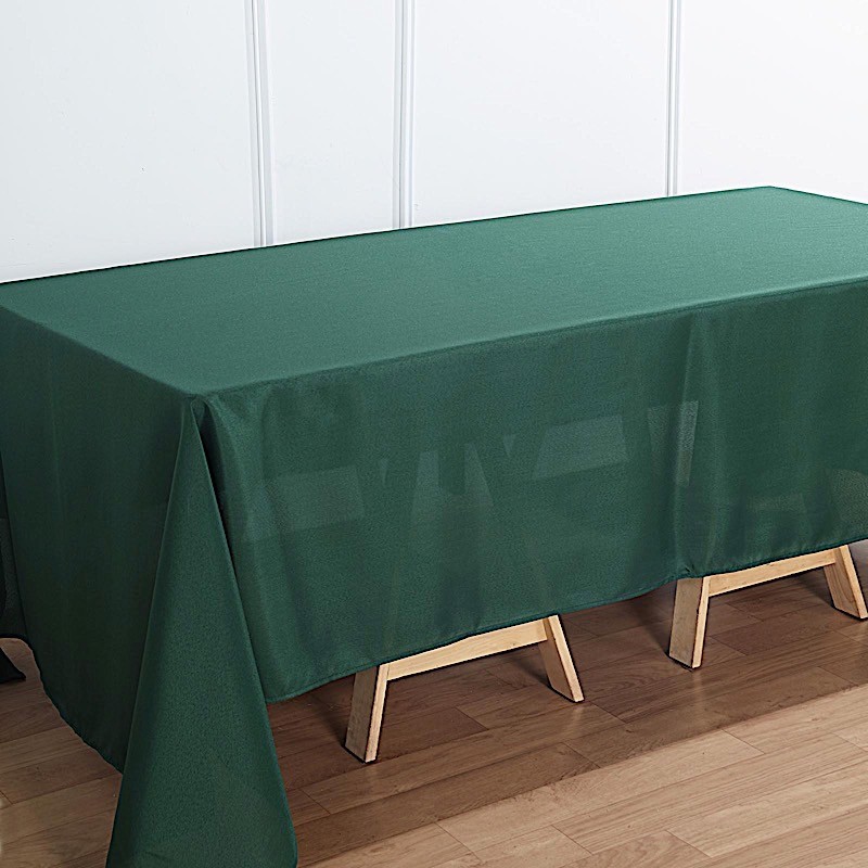 Hunter Green 72x120 RECTANGLE POLYESTER TABLECLOTH Home Catering Dinner Supplies gallery
