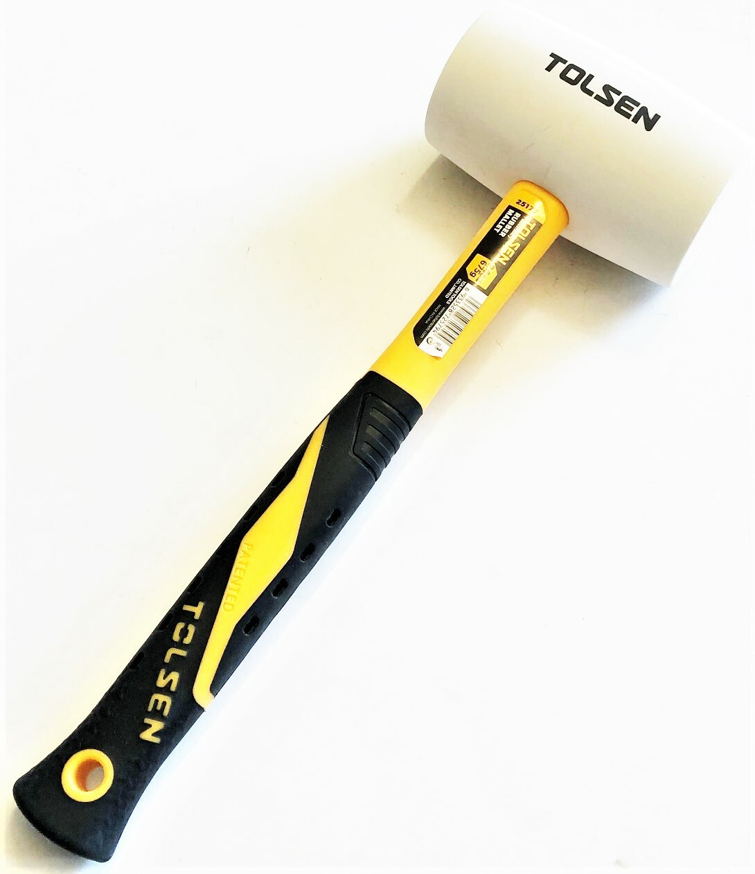 24oz TOLSEN PROFESSIONAL WHITE RUBBER HEAD MALLET HAMMER FIBERGLASS HANDLE 25177 gallery