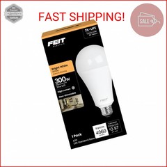 Feit Electric A23 LED Light Bulb, 300W Equivalent, Non-Dimmable, 4060 Lumens, E2