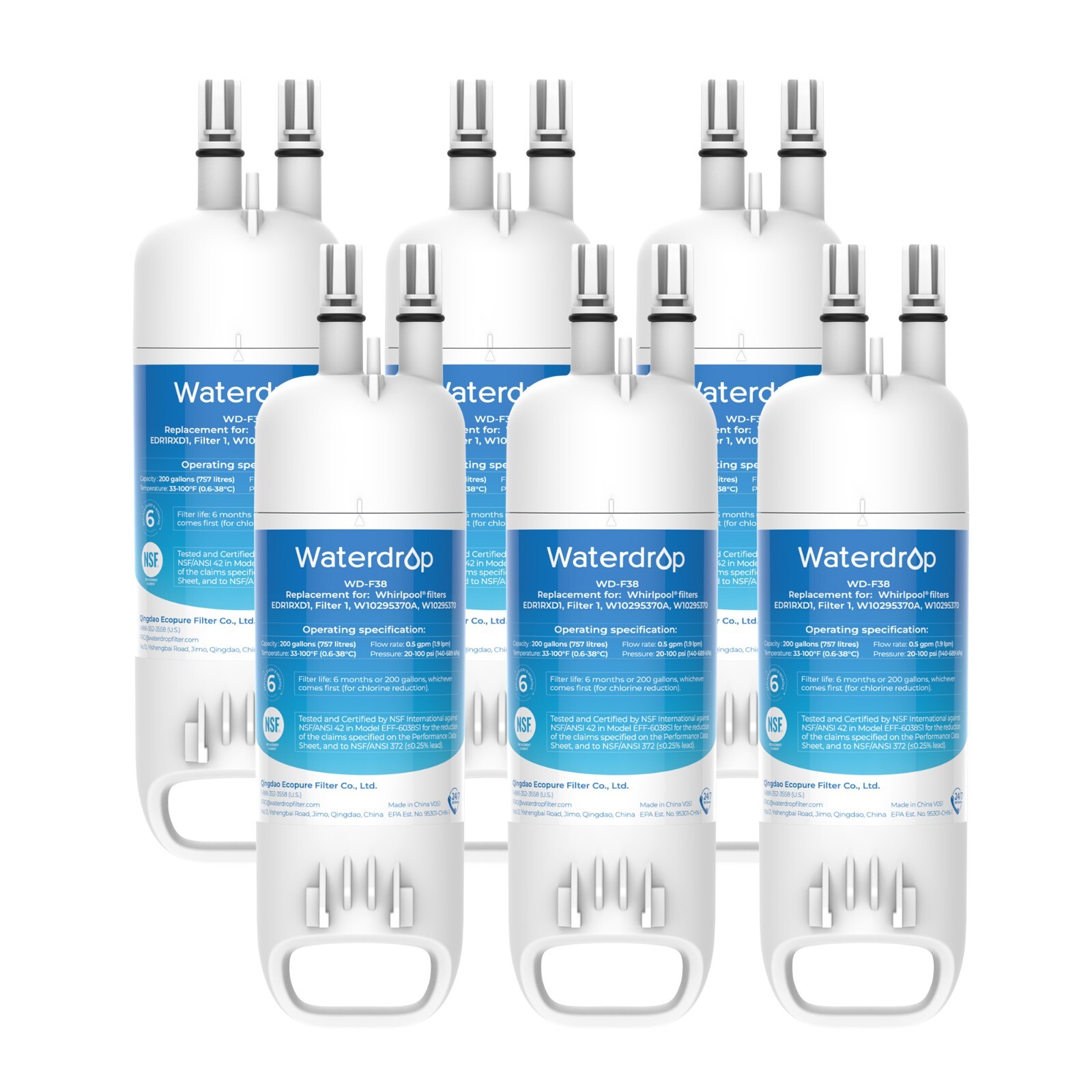 Waterdrop Refrigerator Filter, Replacement for Kenmore®46-9081, 46-9930, 6 Pack gallery