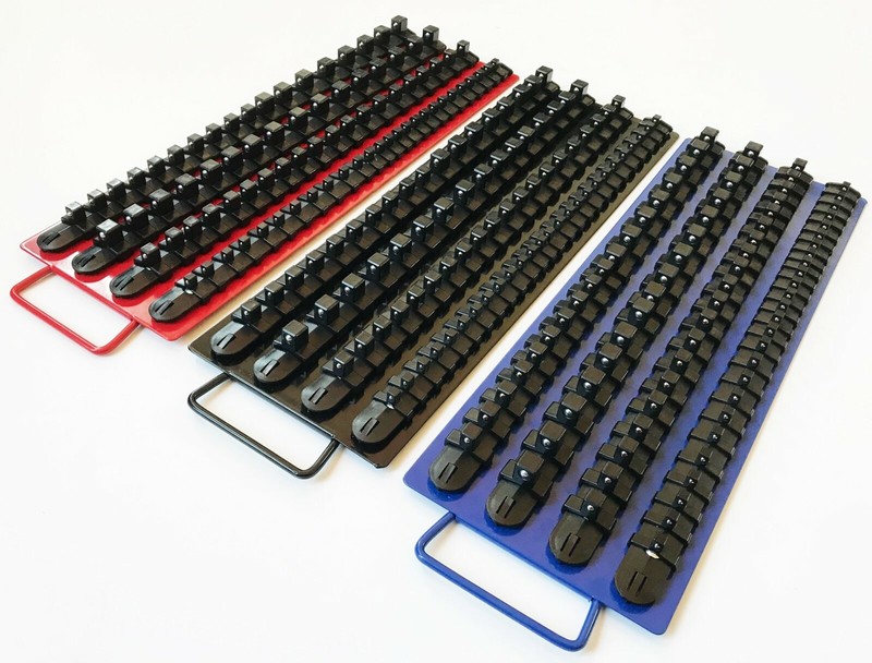 240pc GOLIATH INDUSTRIAL SOCKET STORAGE TRAY RAIL RACK HOLDER SET 1/4 3/8 1/2 gallery