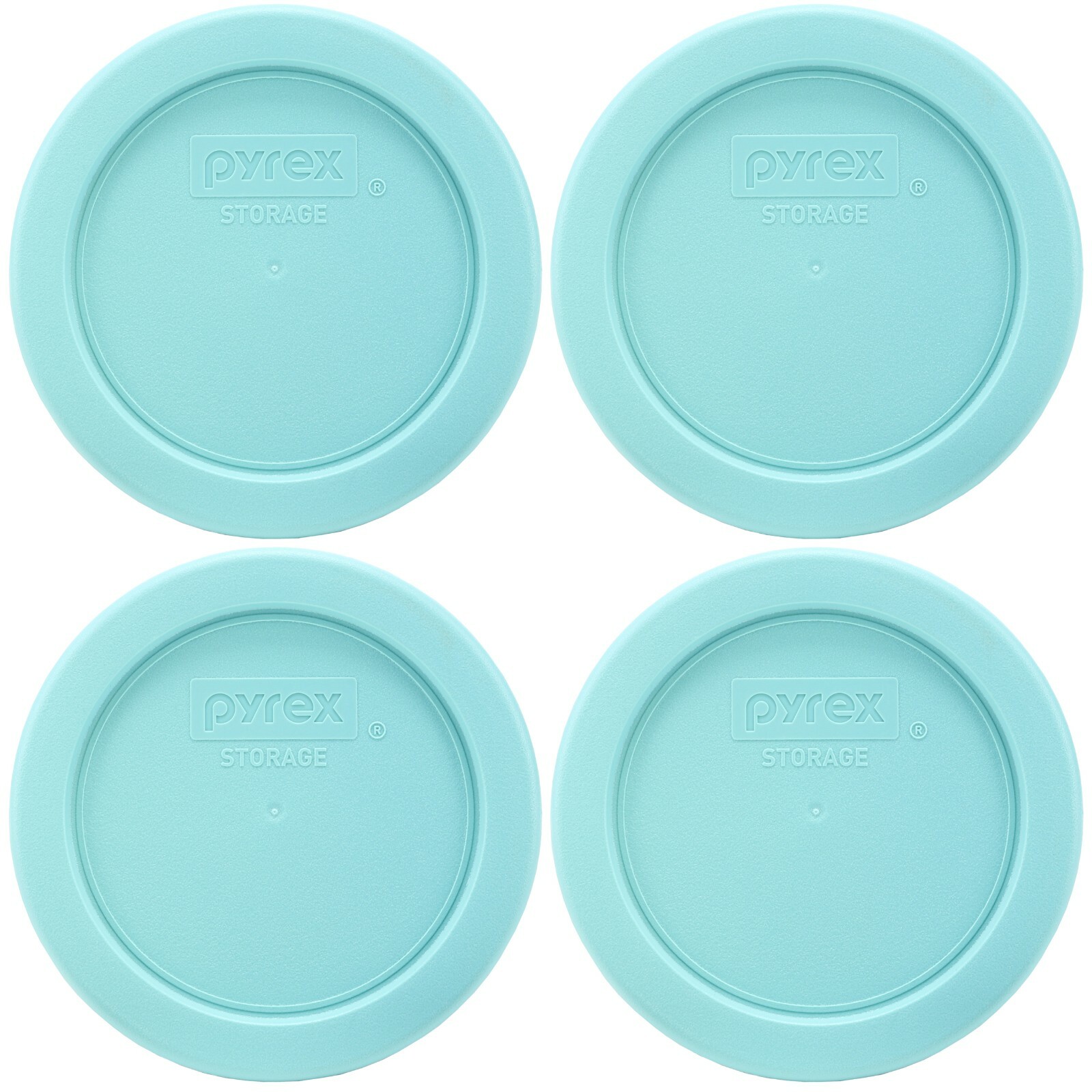 Pyrex 7202-PC Jade Dust Green Round Replacement Food Storage Lid Covers (4-Pack) gallery