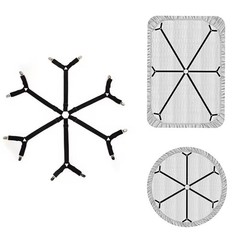 4Bed Sheet Fasteners Adjustable Elastic Suspenders Straps Mattress Covers Clips