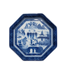 Mottahedeh Blue Canton Octagonal Tray 8.25″