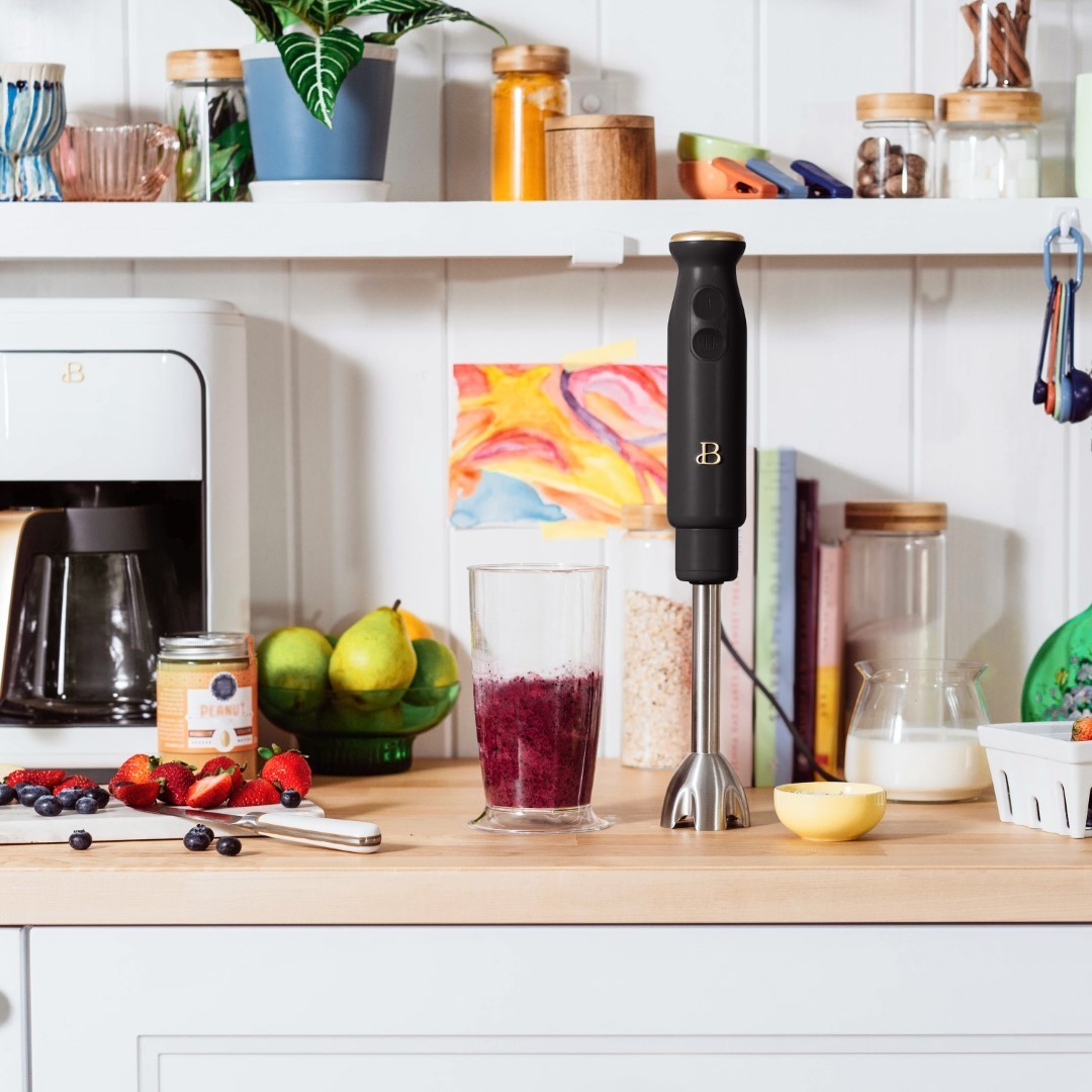 Beautiful 2-Speed Immersion Blender with Chopper & Measuring Cup, Black Sesame gallery