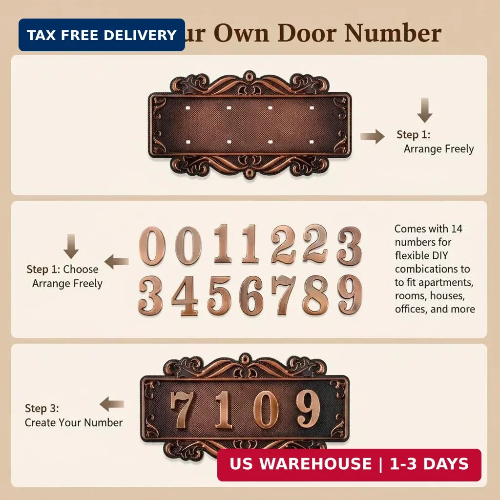 Door Number Plate, Apartment Door Number Sign, House Address Room Number Plaques gallery