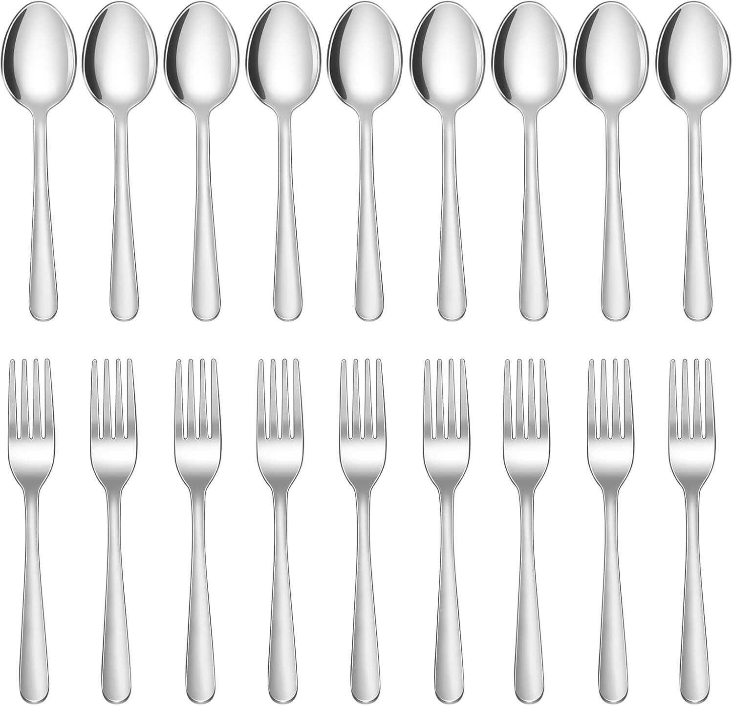 24-Piece Forks and Spoons Silverware Set Spoons and Forks Food Grade Stainless gallery