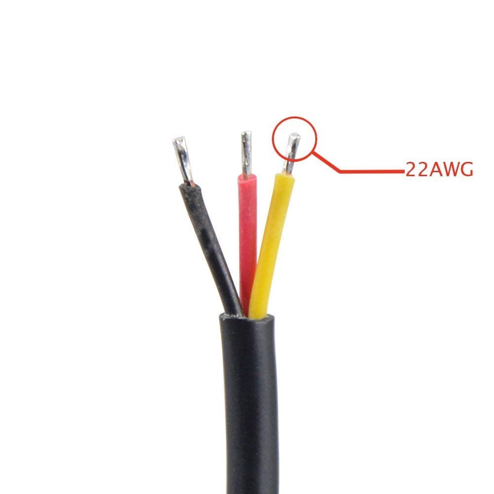 5Pairs 3 Core 3Pin Black Pigtail Plastics Waterproof IP65 LED Connector Male Fem gallery