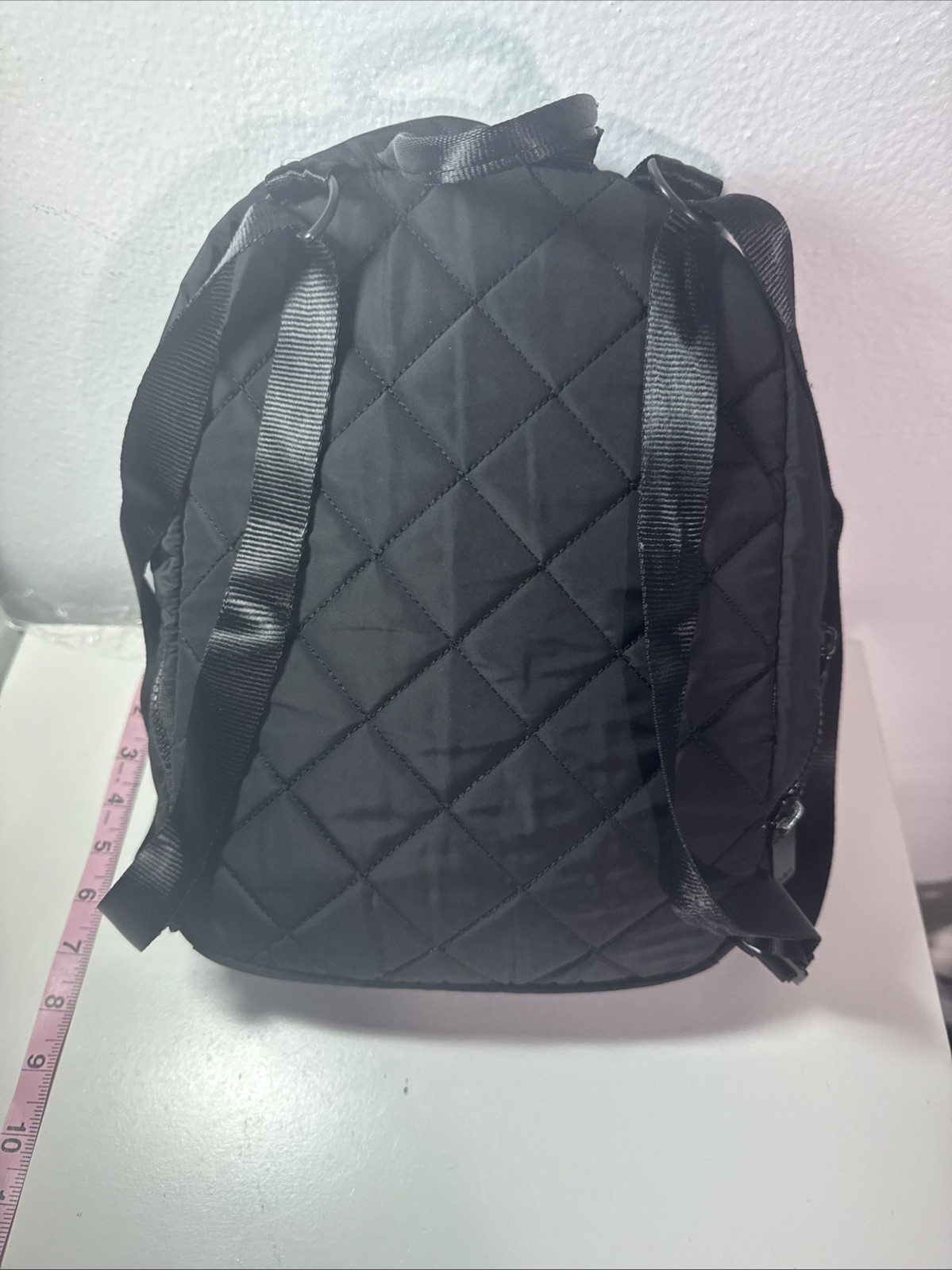 Adidas, Black Medium Size Nylon Backpack 5