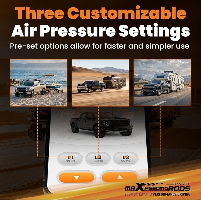 maXpeedingrods Wireless On Board Air Compressor App and Remote Contrl 120 PSI gallery