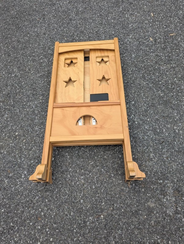 Foldable Kitchen Step Stool Natural Solid Wood - Excellent Condition gallery