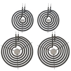 GE Electric Range Burner Element Kit 4 Pack (2, 6″) WB30M1 (2, 8″) WB30M2