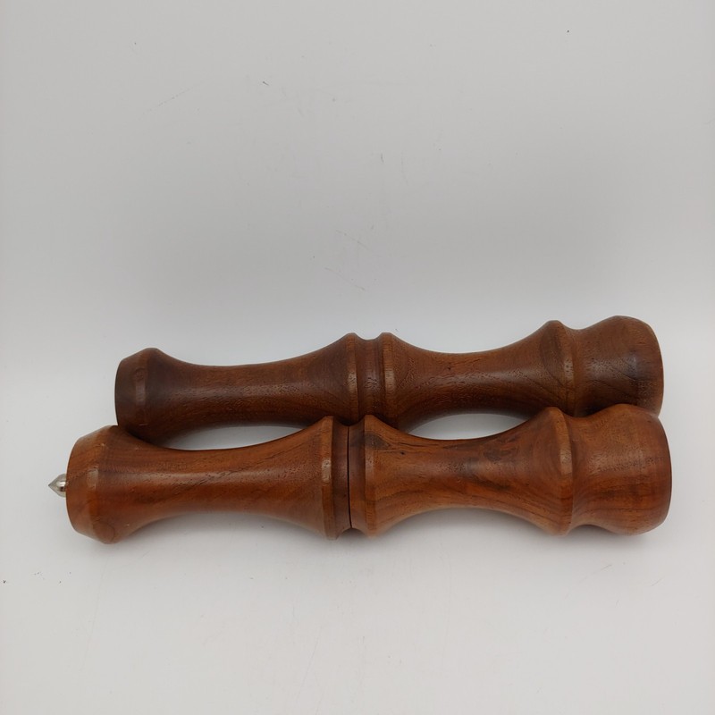 Solid Wood Salt Shaker & Pepper Mill Grinder - 9.5" Tall Dark Brown Set of 2 gallery