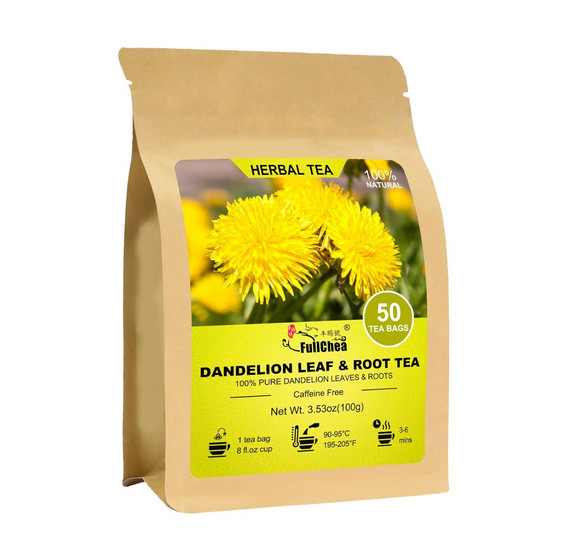 FullChea Dandelion Leaf & Root Herbal Tea Bags 50 Ct Caffeine Free Non GMO gallery