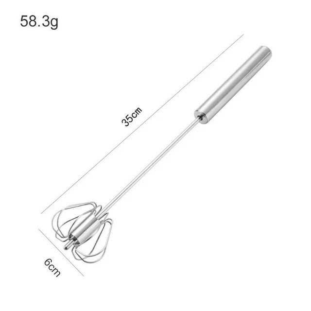 Semi-Automatic Egg Whisk Hand Push Egg Beater Stainless Steel Blender Mixer Whis gallery