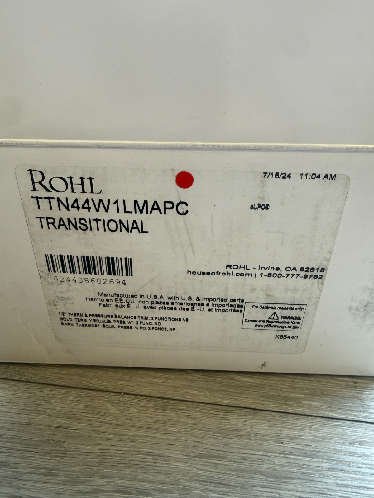 Rohl TTN44W1LMAPC Independent Function Thermostatic Valve Trim Only Chrome *READ gallery