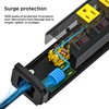 CRST Individual Switch Surge Protector 6-Outlets Wall Mount Power Strip gallery