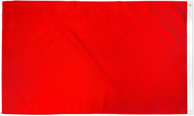 "RED" flag 2x3 ft polyester banner sign solid color rojo gallery