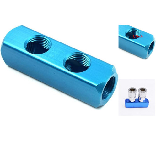 1/2" Air Hose Inline Manifold Block Splitter, 1/2" BSPT, 1Pcs 2 Ways 5 Ports gallery