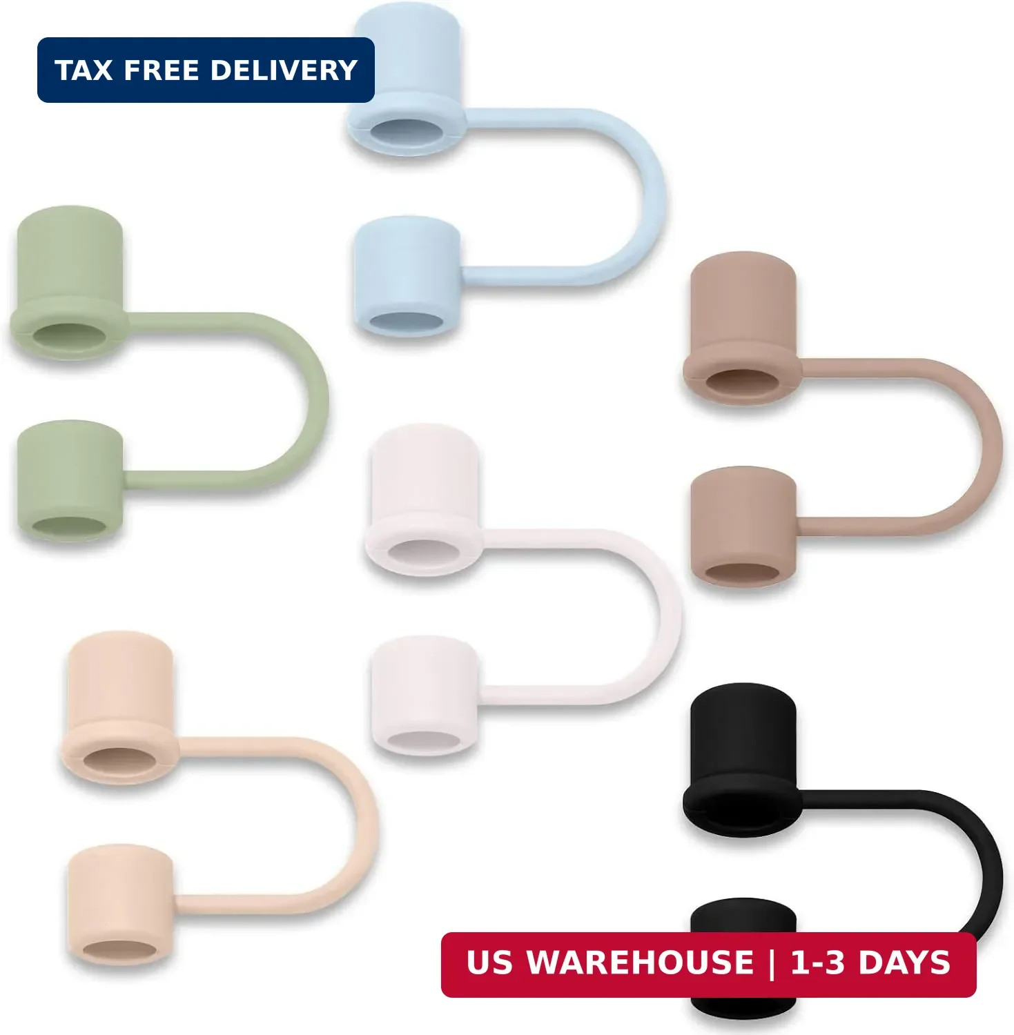 6PCS Silicone Straw Covers Caps Compatible with Stanley 30&40 Oz Tumbler Accesso gallery
