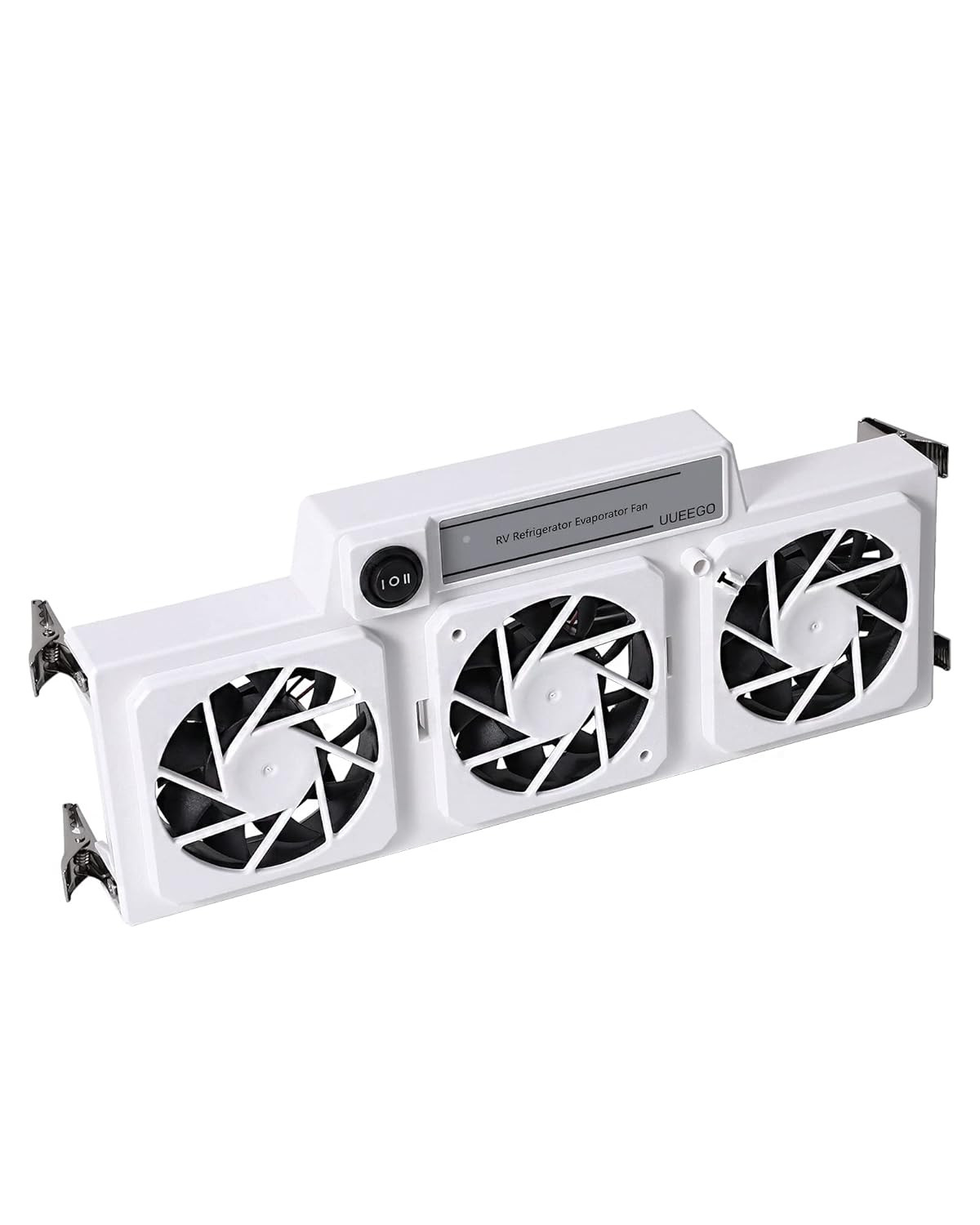 12V RV Refrigerator Evaporator Fan，With Three 2.5" 12V Powered Fans, Attached to gallery