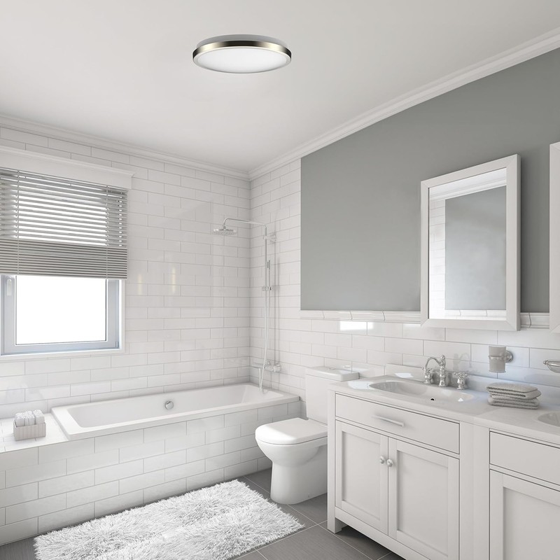 DYMOND 10" LED Ceiling Light Flush Mount - Dimmable Fixture for Kitchen Bathroom gallery