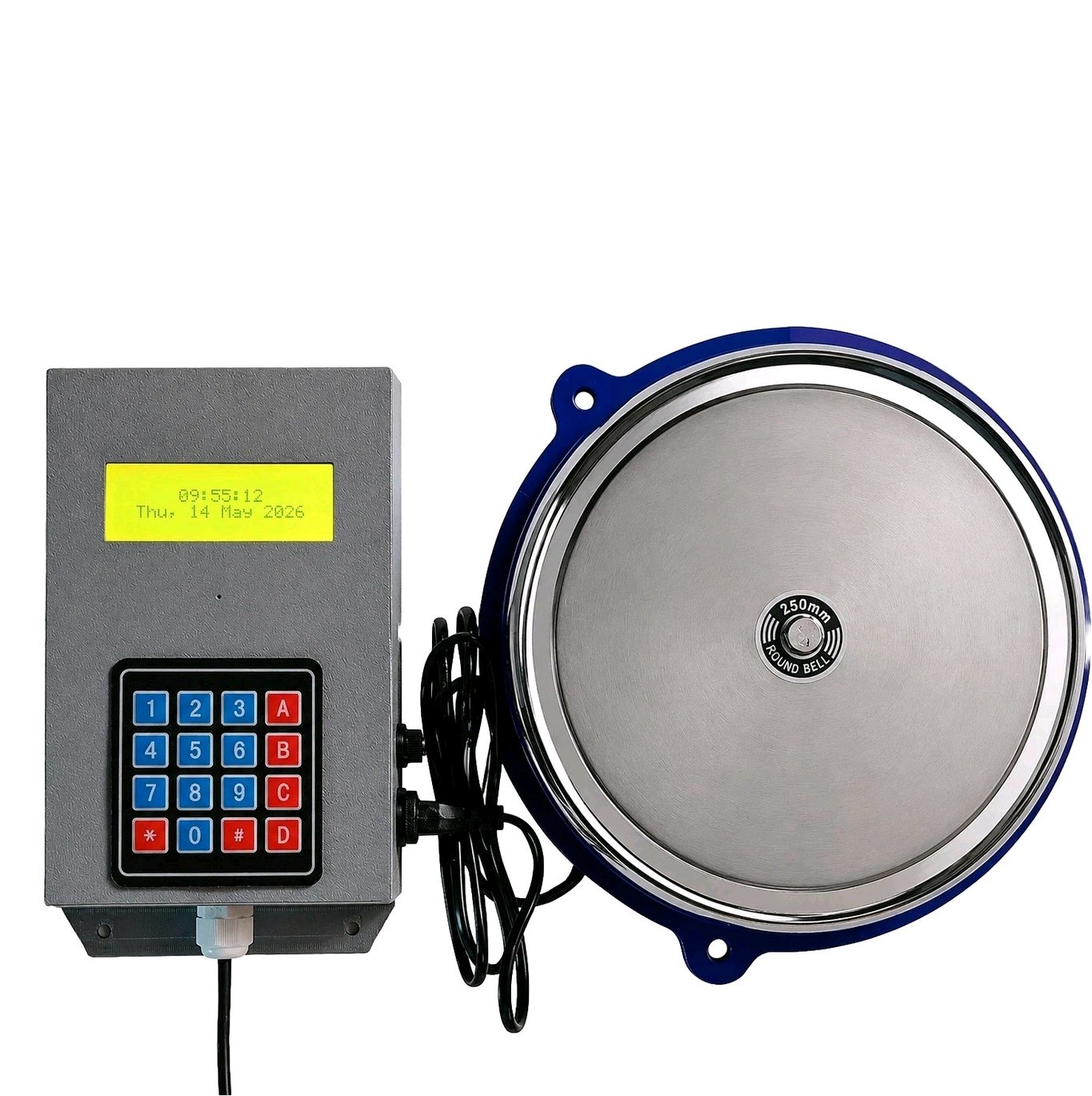 Industrial Shift Timer 10" Bell 72 Alarm Weekly 2 Buzzer Custom Message Clock gallery