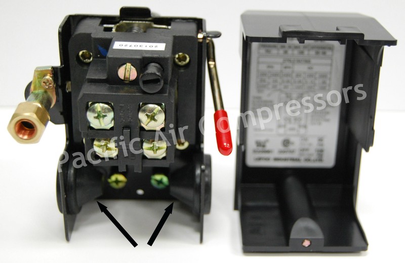 FURNAS REPLACEMENT AIR COMPRESSOR PRESSURE SWITCH. FOUR PORT. 95-125 PSI gallery