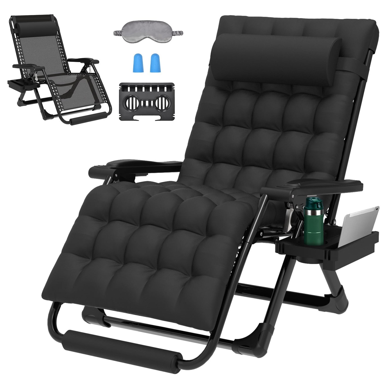 Oversized Zero Gravity Chair, 33In XXL Zero Gravity Recliner Lounge Chair, An... gallery
