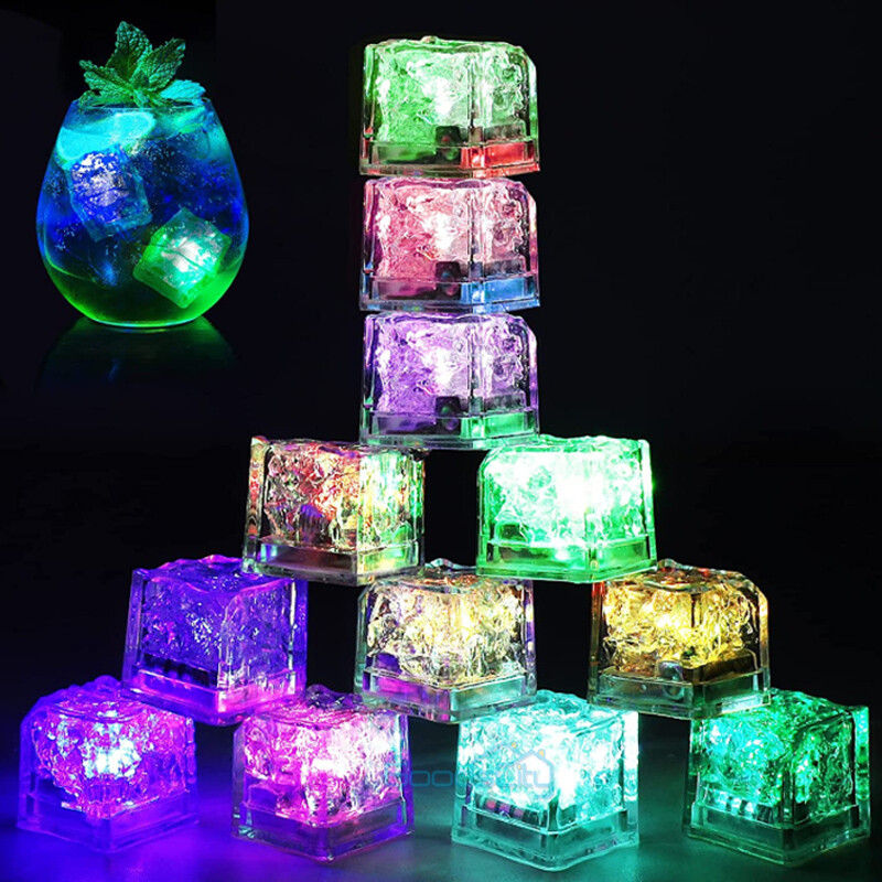 Lot Light Up Ice Cubes for Drinks Multi-Color LED Ice Cubes for Ice Cube Light gallery