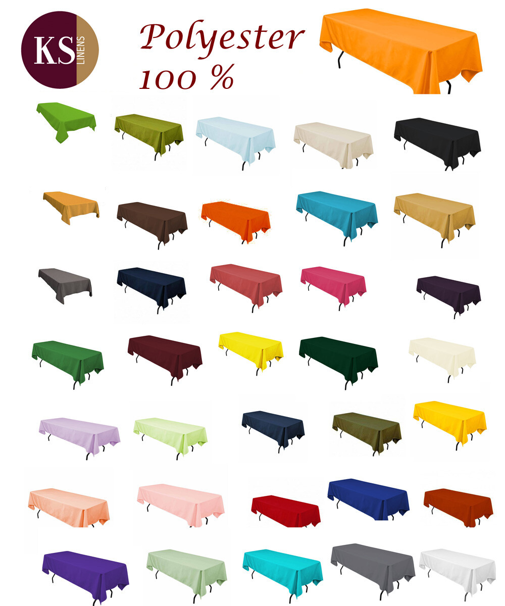 KS Linens 45"x120" Tablecloth for 8'x18" table in Premium Polyester gallery