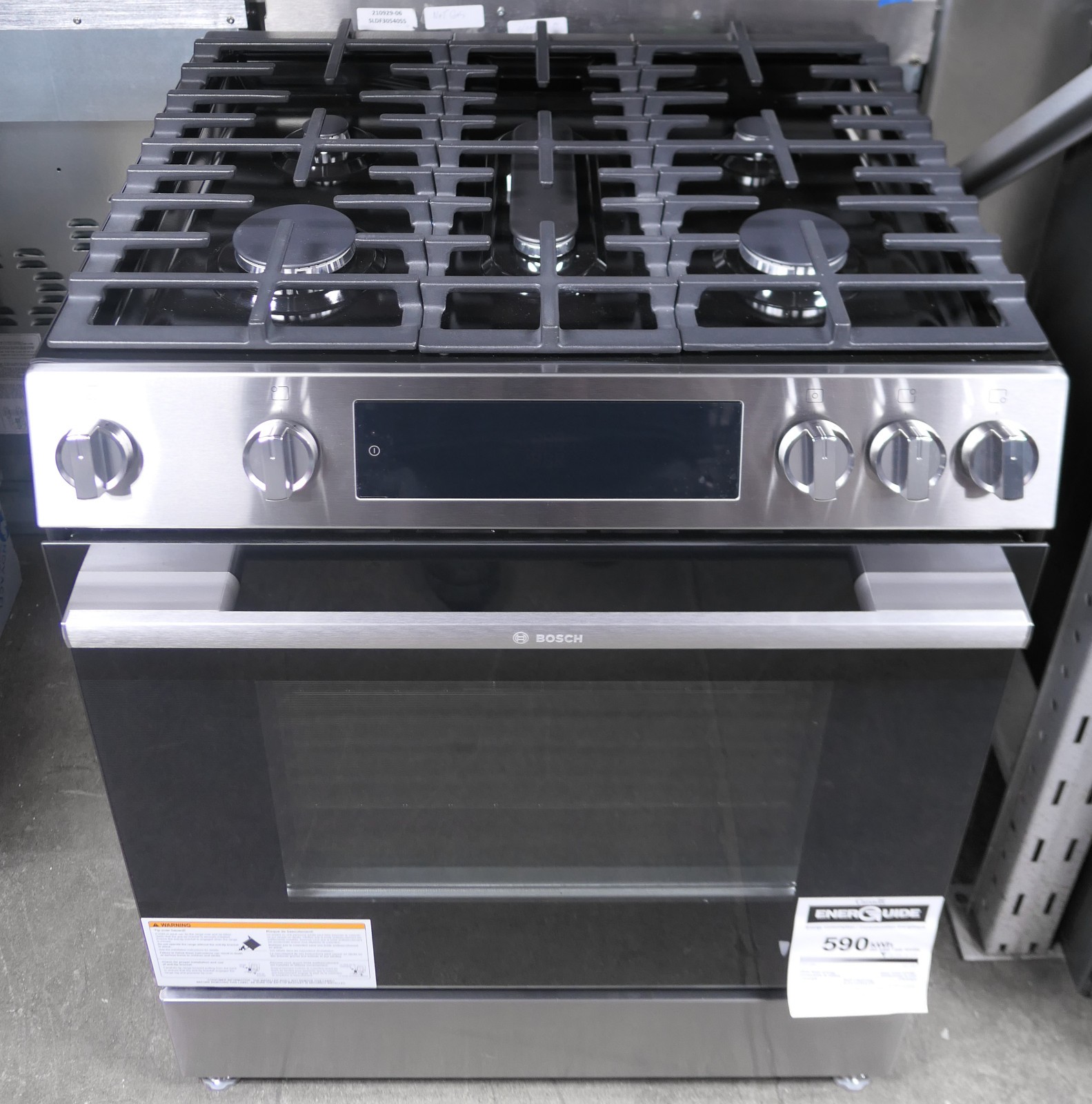 Bosch 100 Series HGF1050MUC 30" Slide-In Gas Range Stainless Steel gallery