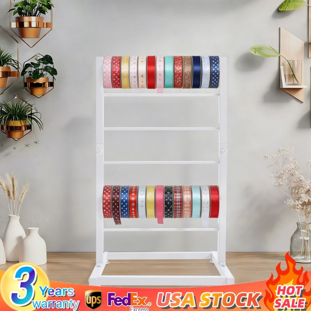 6-tier Ribbon Storage Rack Metal Ribbon Spool Holder For Craft Room Floor Mount gallery