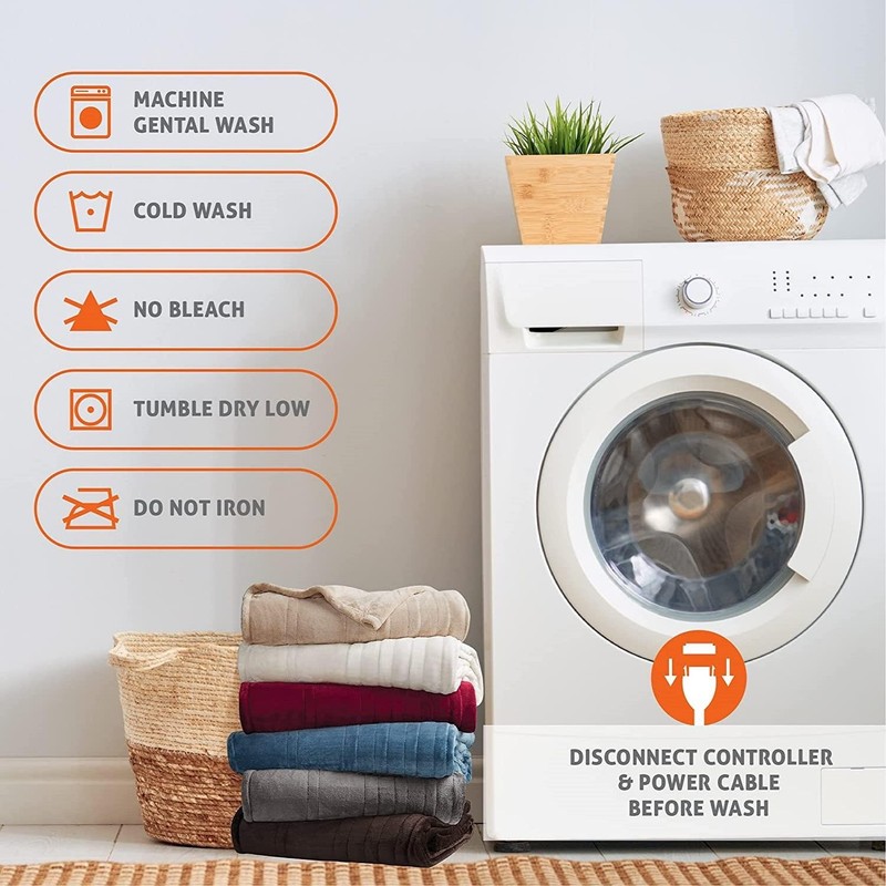 220V Heated Blanket-electric Blanket,soft Heated Throw Blanket with 6 Heating gallery