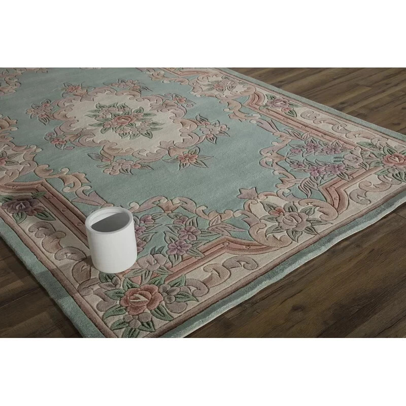 Handmade Traditional Wool Rug – Elegant Floral Hand-Tufted Area Carpet gallery