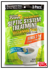 Septic System Treatment Dissolving, Controls odors, Up to 1500 Gal (Pack of 3)
