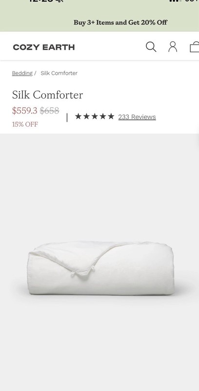 Cozy Earth Silk Comforter White Solid Plain Tie Closure for Bedroom Adults gallery