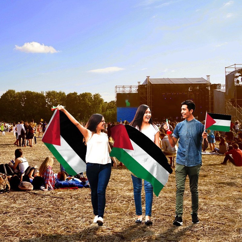 "PALESTINE" flag 2x3 ft polyester banner sign Palestinian Middle East gallery