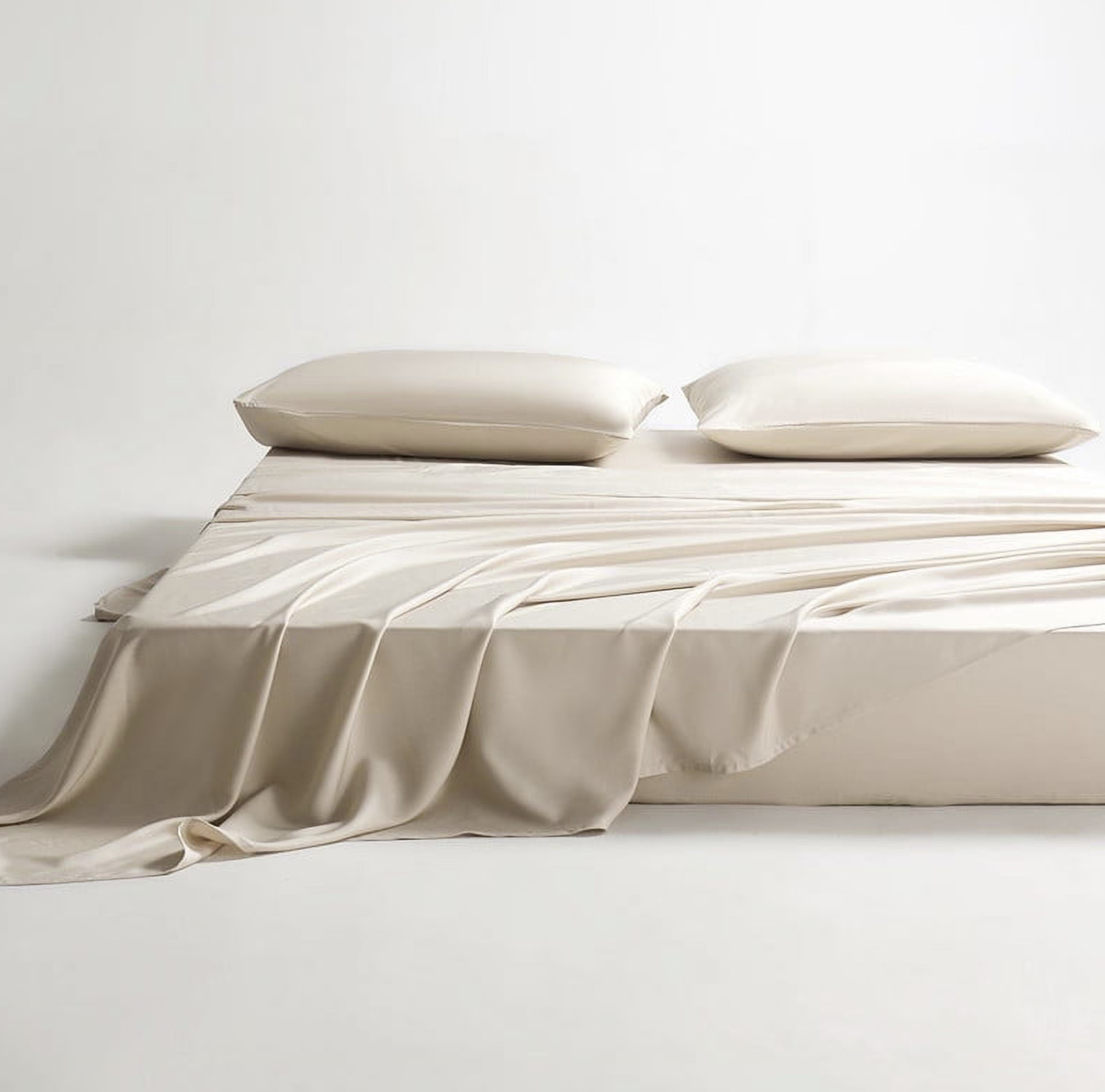 Beige 4 Queen Soft Organic Bamboo Bed Sheet Set Luxury Cool Feel 18" Deep Pocket gallery