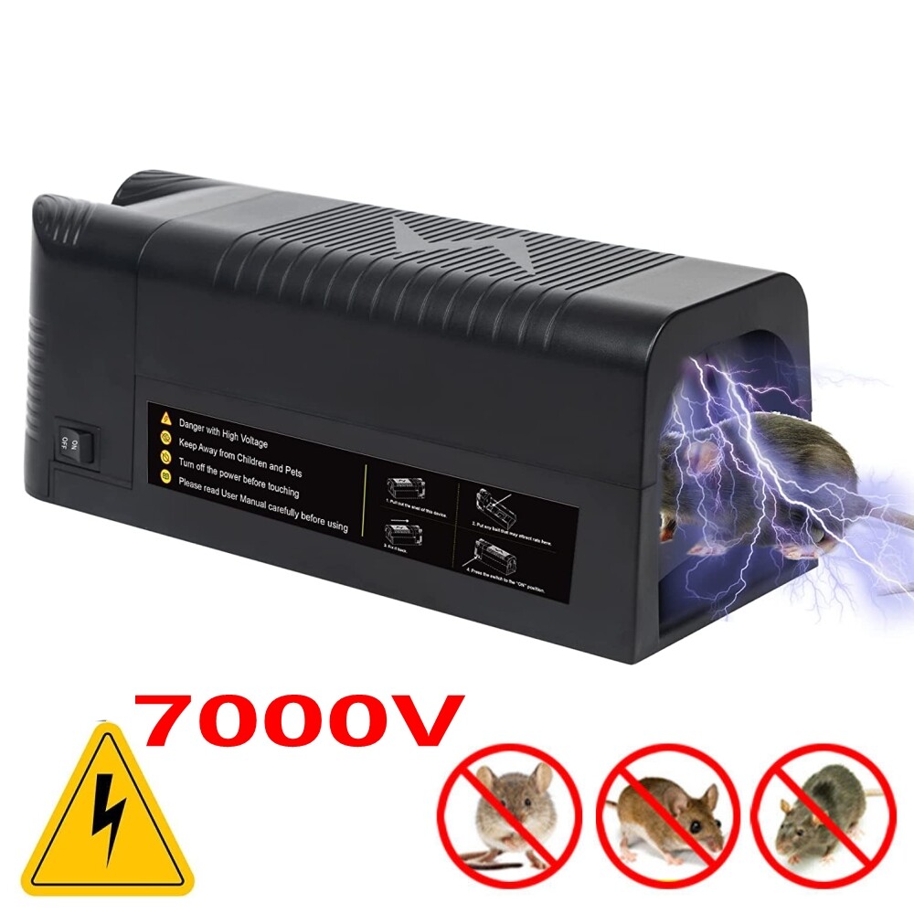 Upgraded Electronic Mouse Trap Control Kill Big Rat Pest Electric Rodent Zapper gallery
