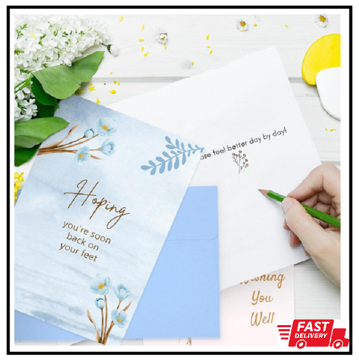 24 Pack Floral Get Well Cards with Self-Adhesive Envelopes 4X6 Boxed gallery