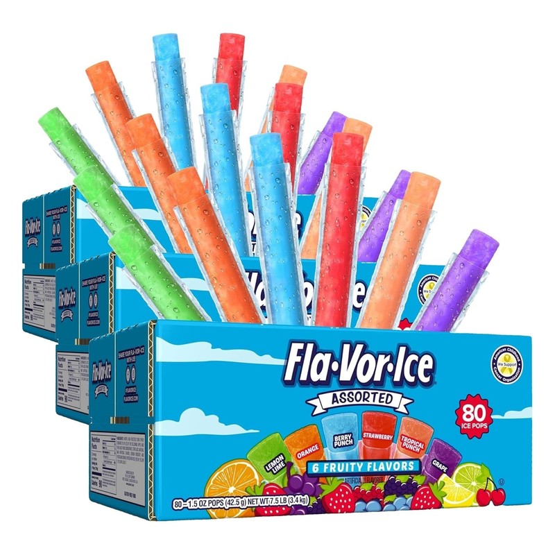Popsicle Variety Pack 80 Count Assorted Flavors Fat Free Gluten Free Treats gallery