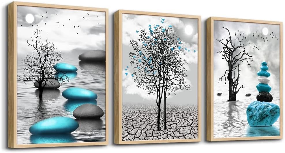Abstract Animal Theme 3-Piece Framed 12x16in Canvas Art Set for Home Elegance gallery