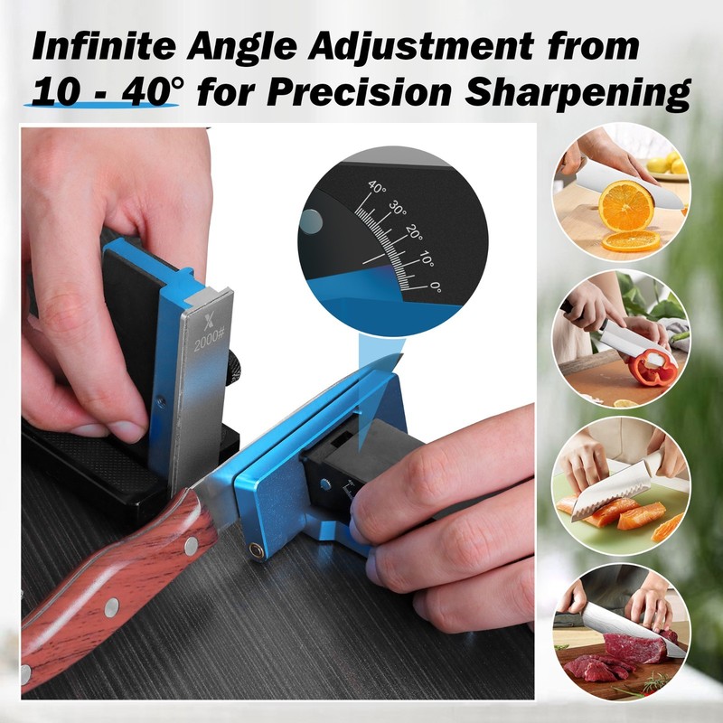 Upgraded Rolling Knife Sharpener Kit – Adjustable 10 – 40°, Compact & Portable gallery