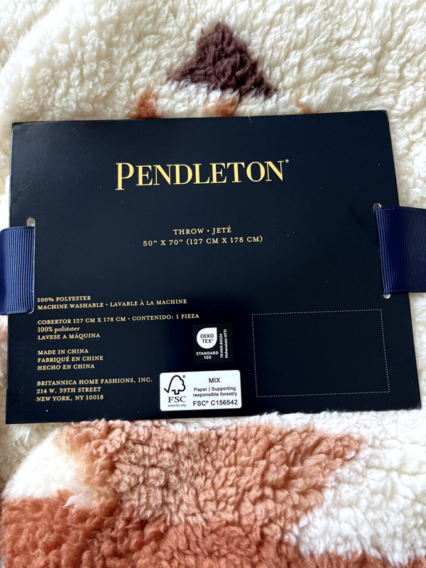 NWT Pendleton Peak Canyon Multicolor Sherpa Throw Fleece Blanket Southwest Aztec gallery